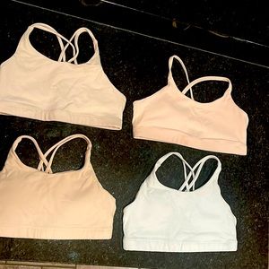 Athleta girl upbeat sports bras set of 4 with removable pads
